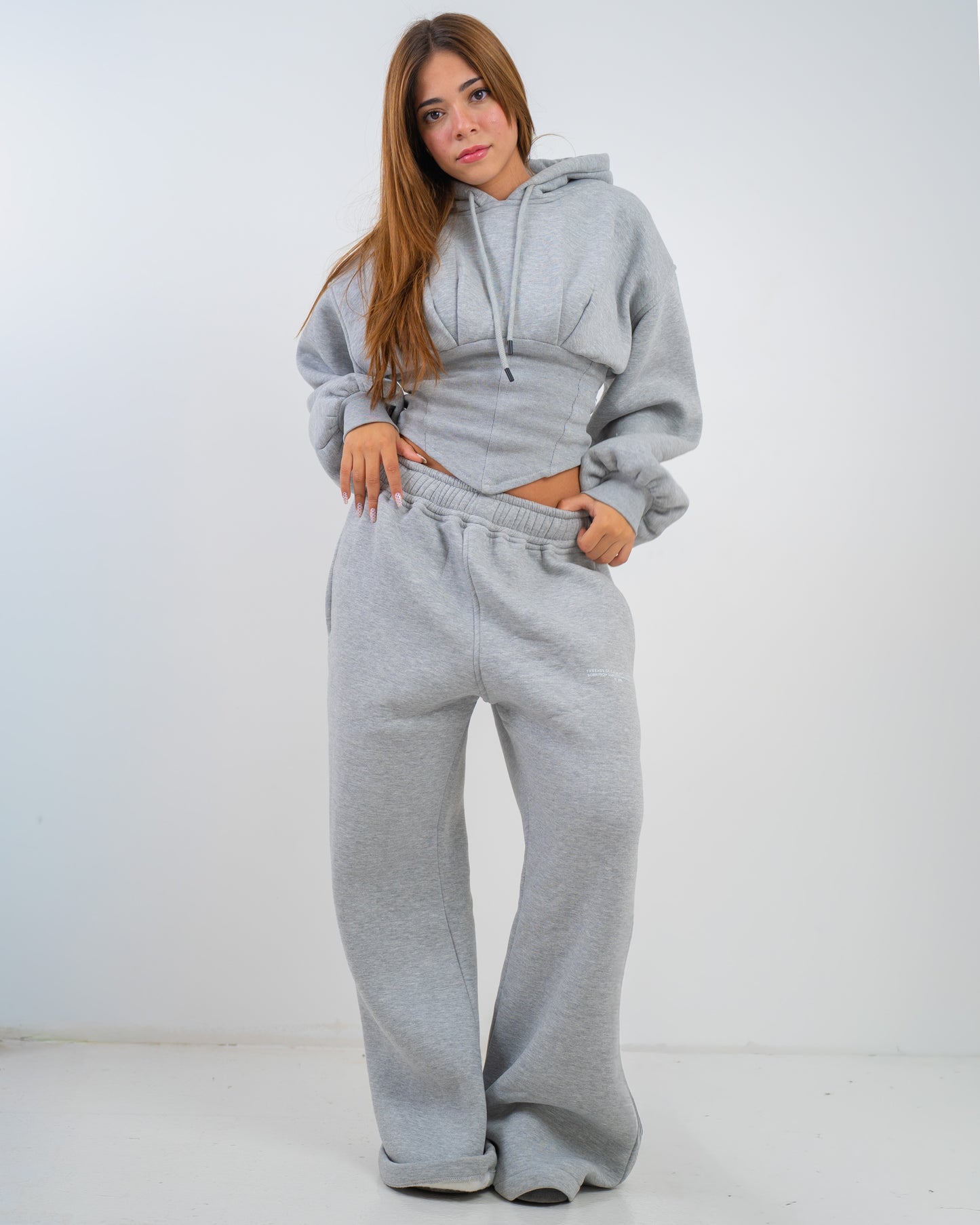Wide leg sweats - Grey