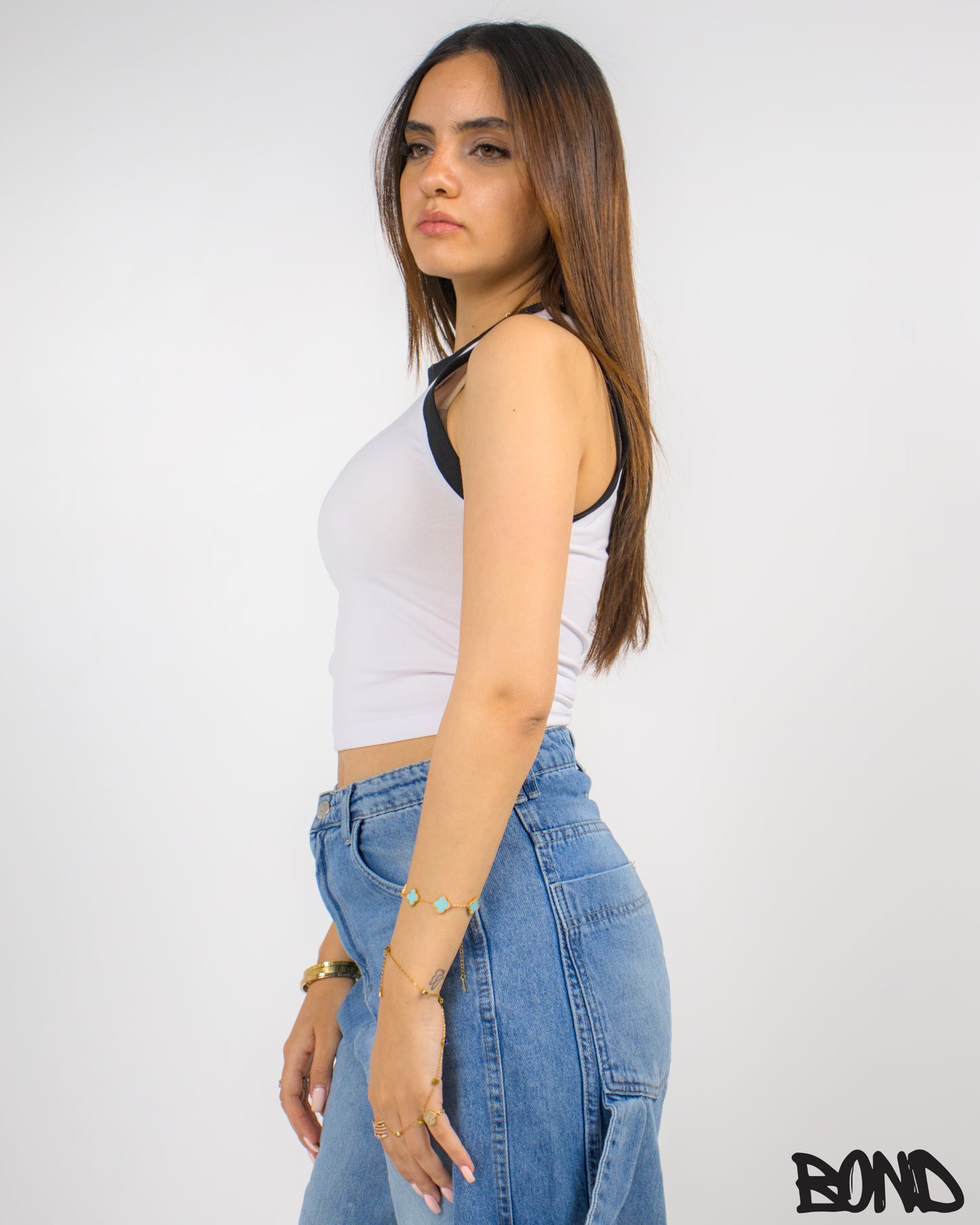 White x Black Top