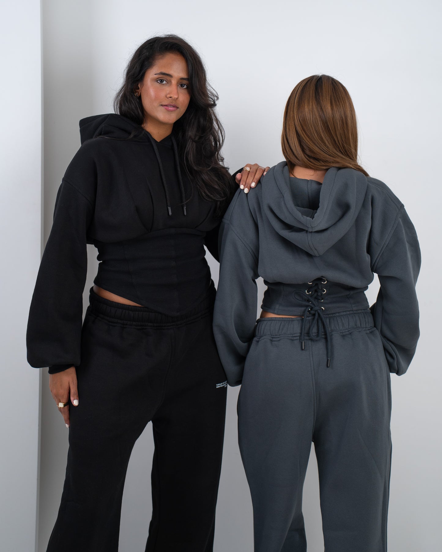 Corset Hoodie - Dark Grey