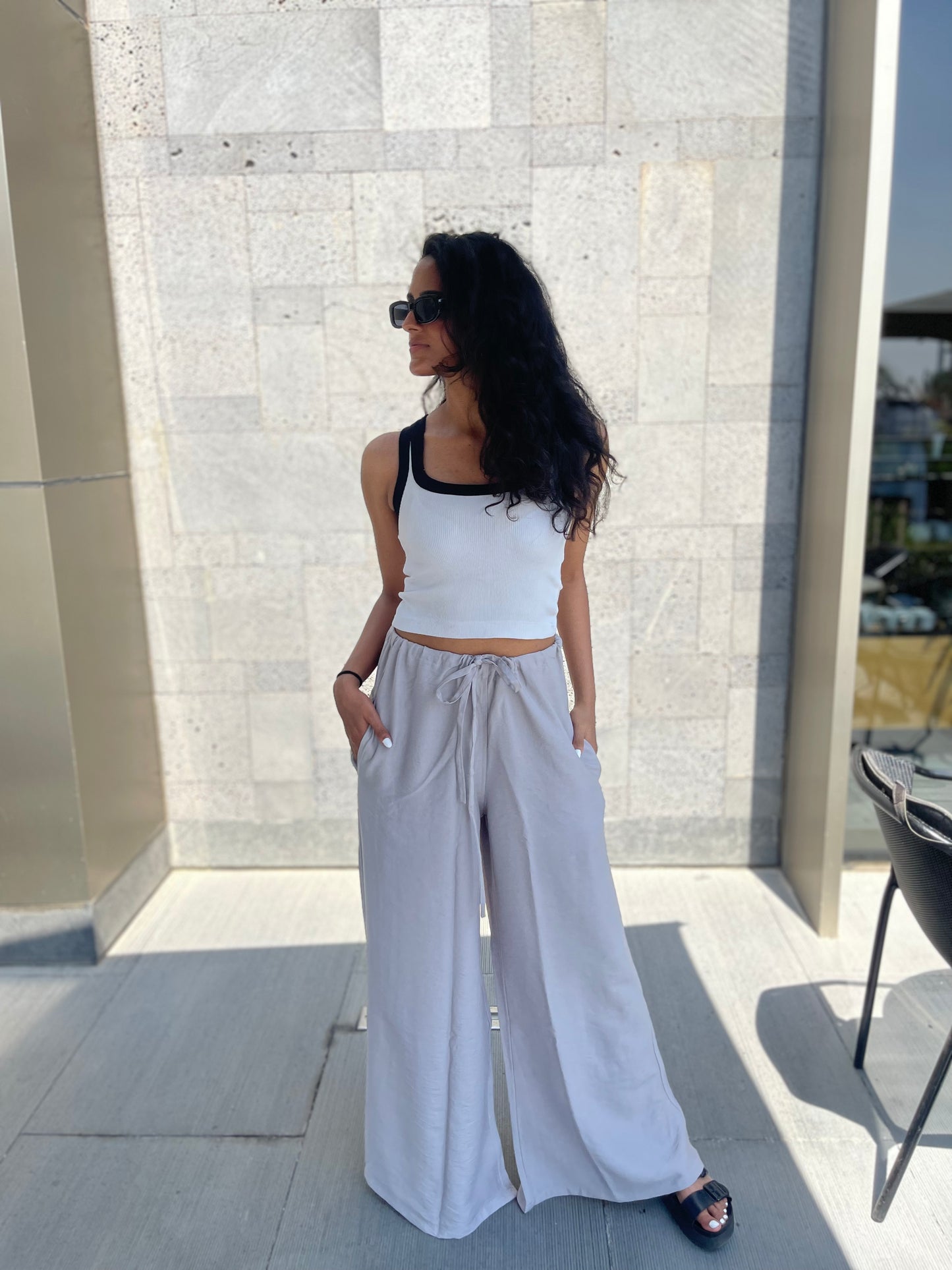 The Comfiest Linen Pants in Grey