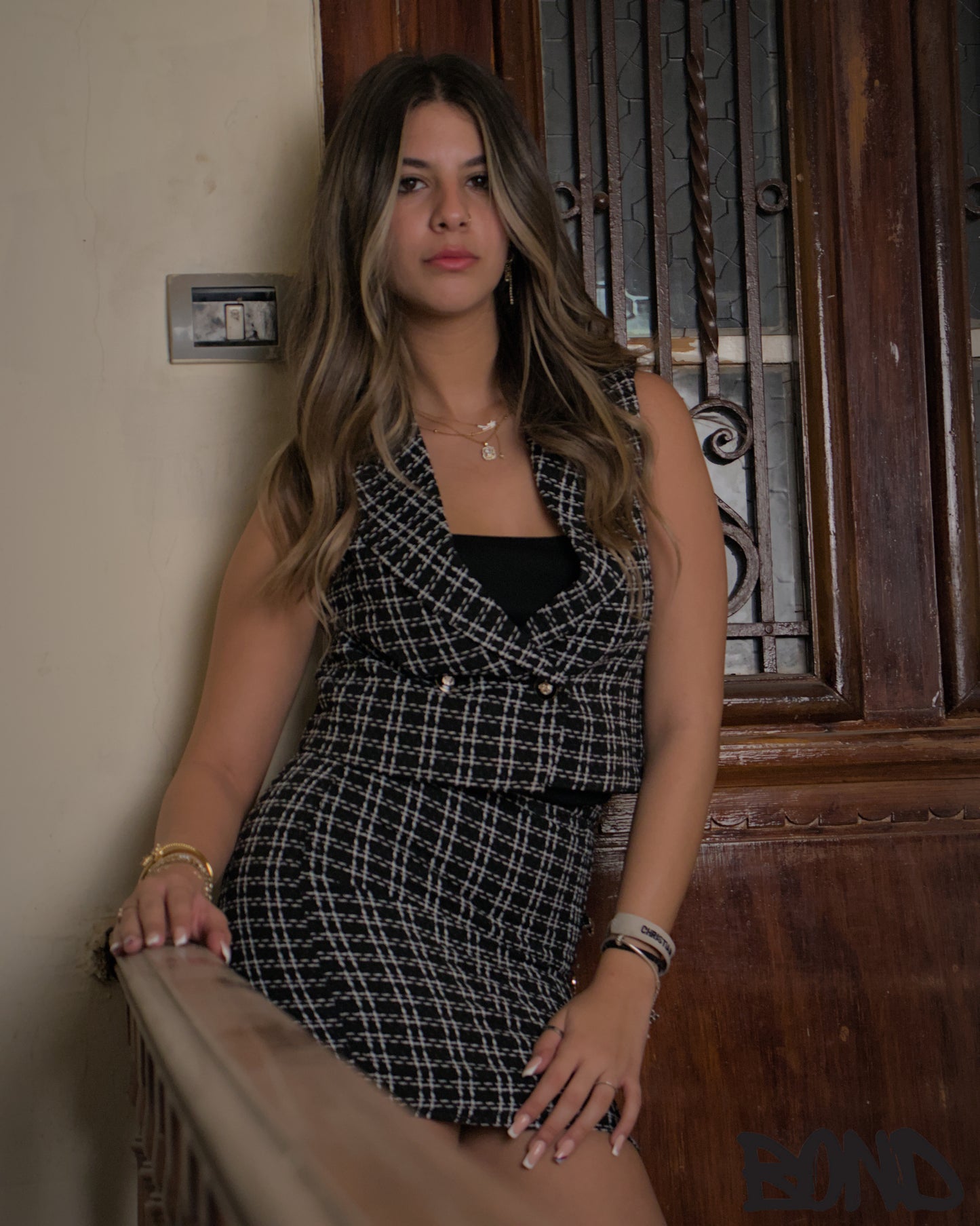 Black Tweed Set