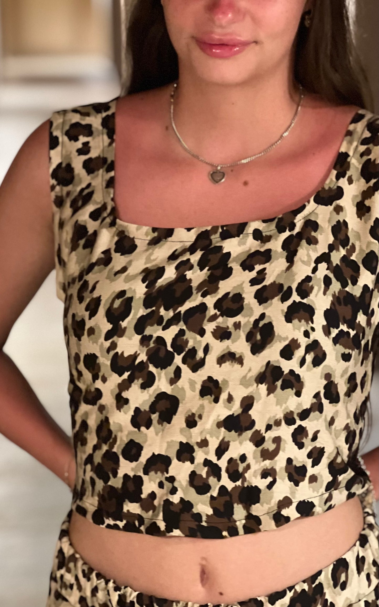 Cheetah Top - Brown