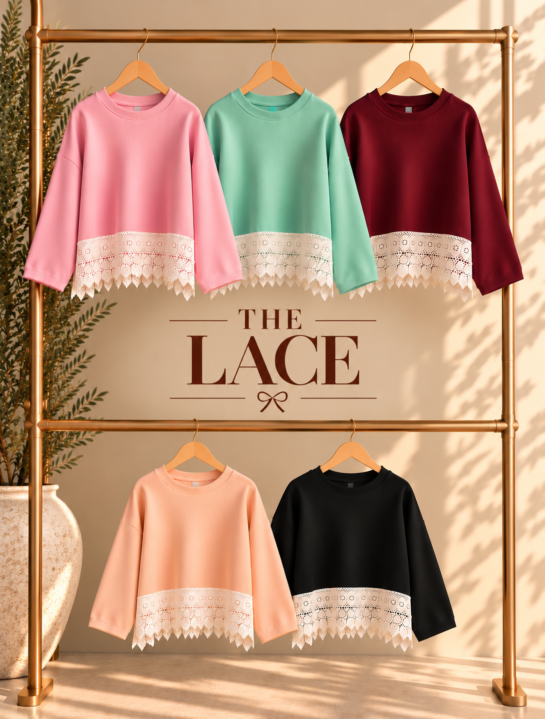 The Lace pull - Peach