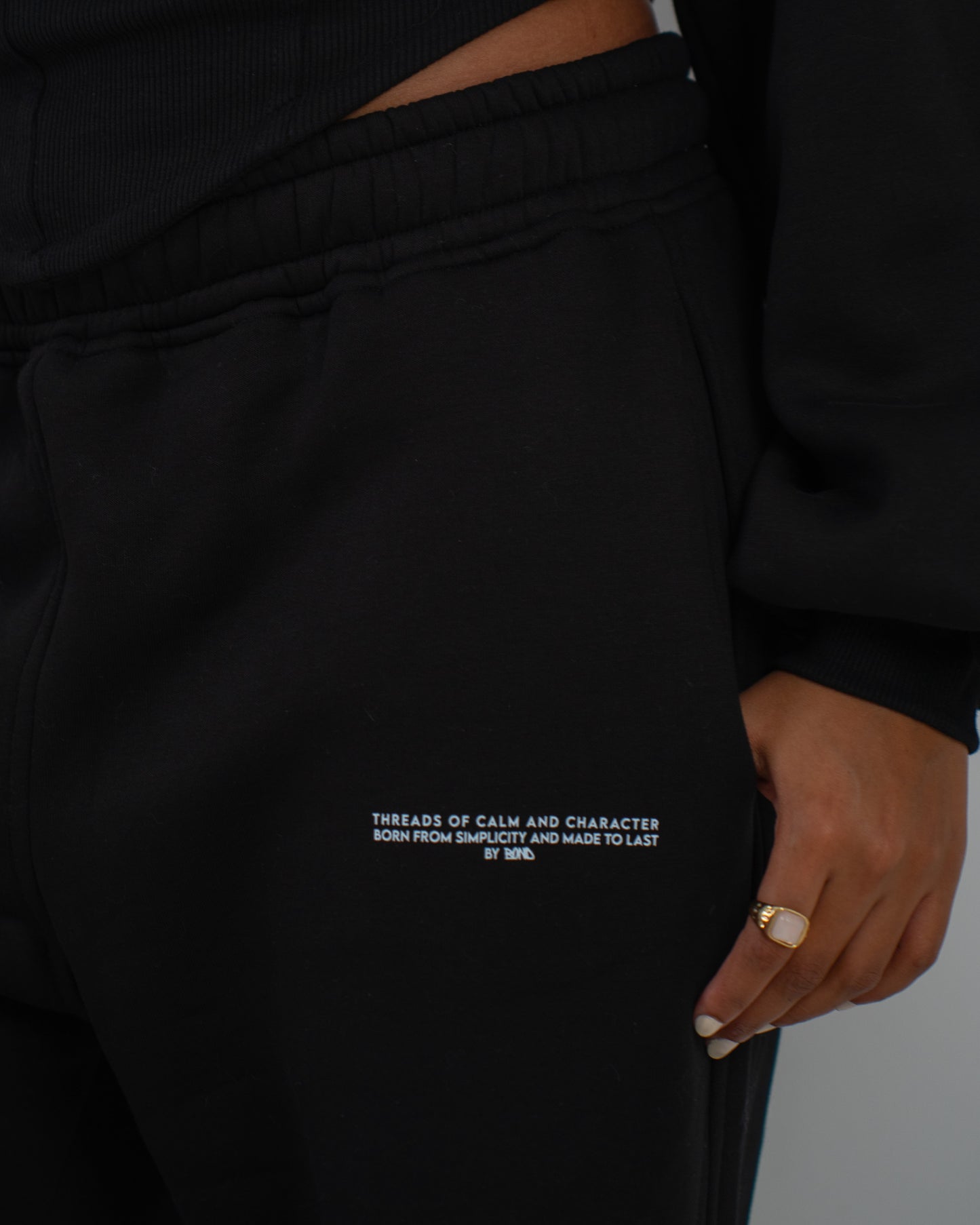 Wide leg sweats - Black