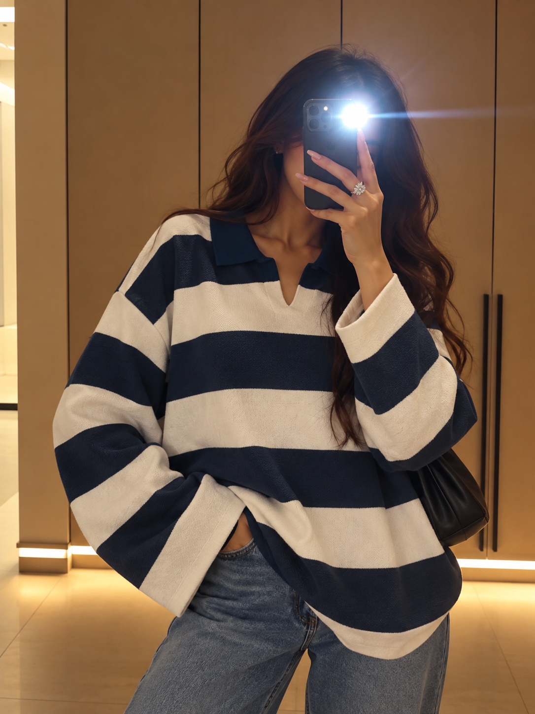 The Stripe - Navy*Cream