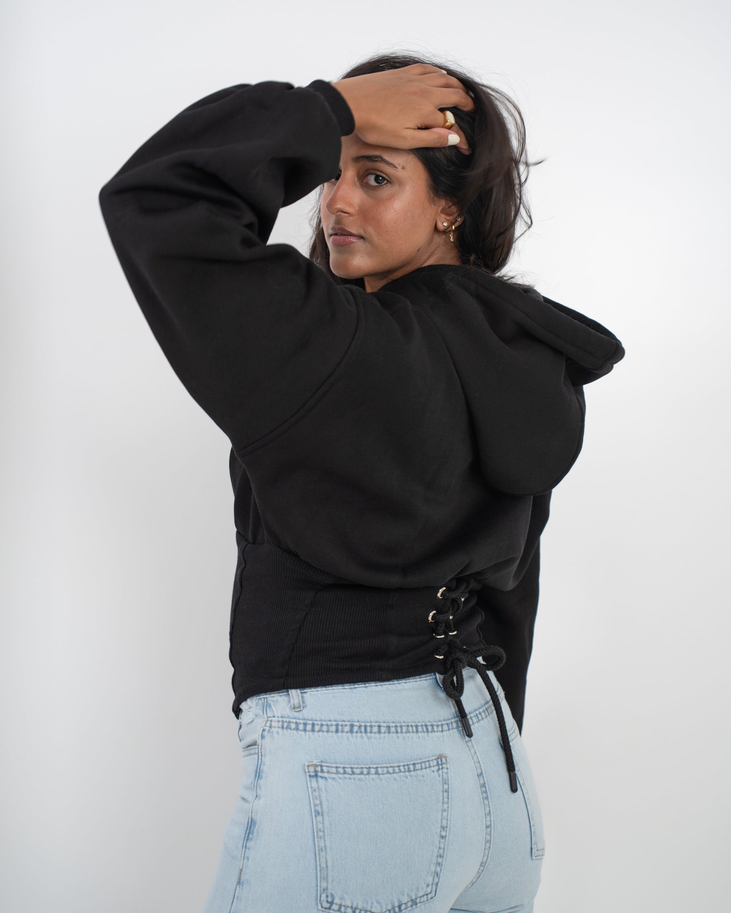 Corset Hoodie - Black