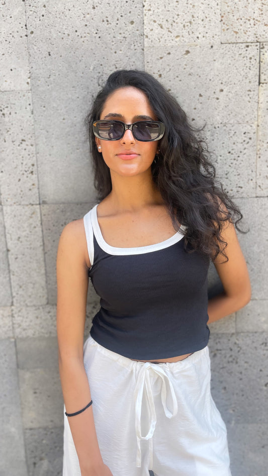 Black x White Basic Top