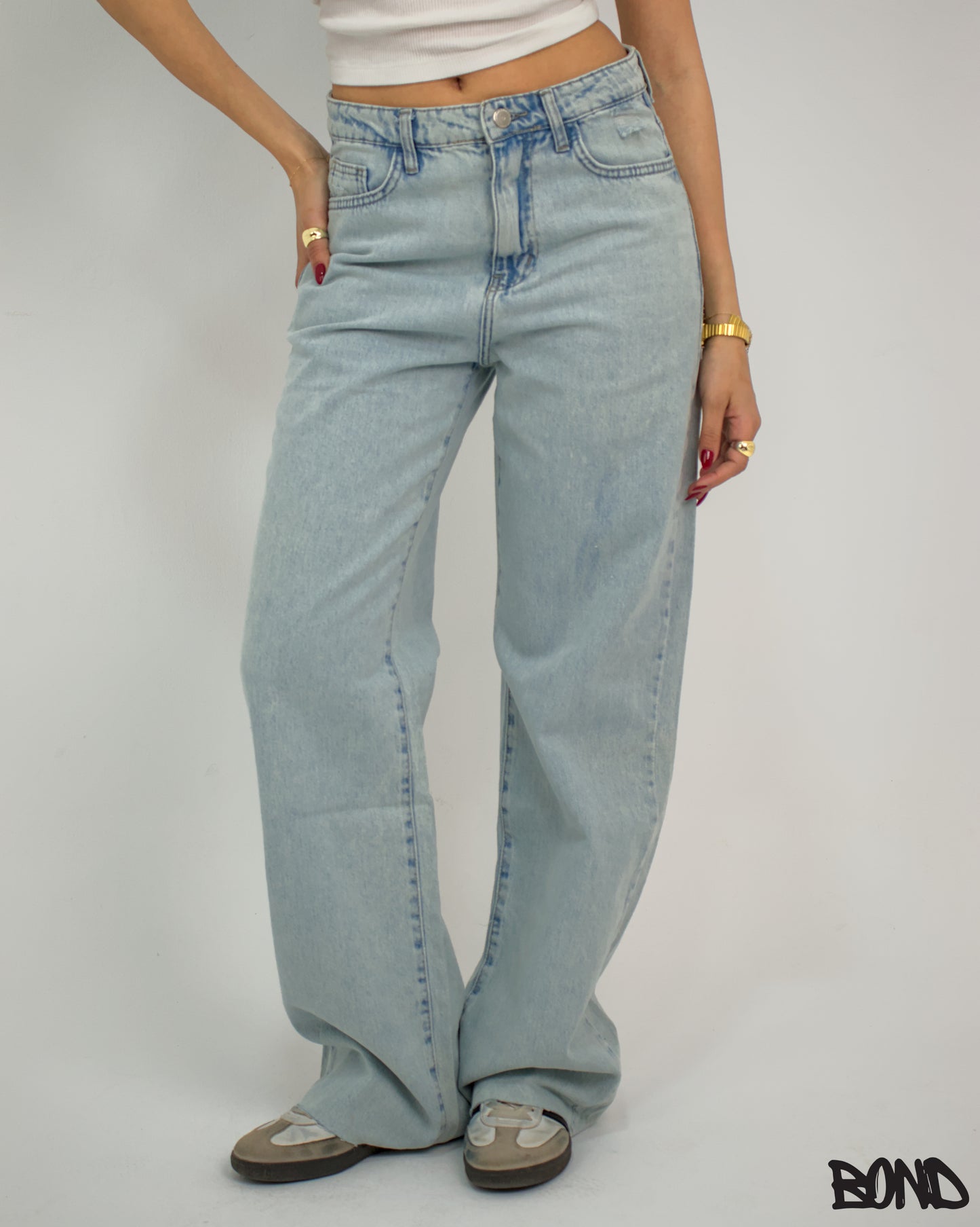 Straight Fit Denim - Ice Blue