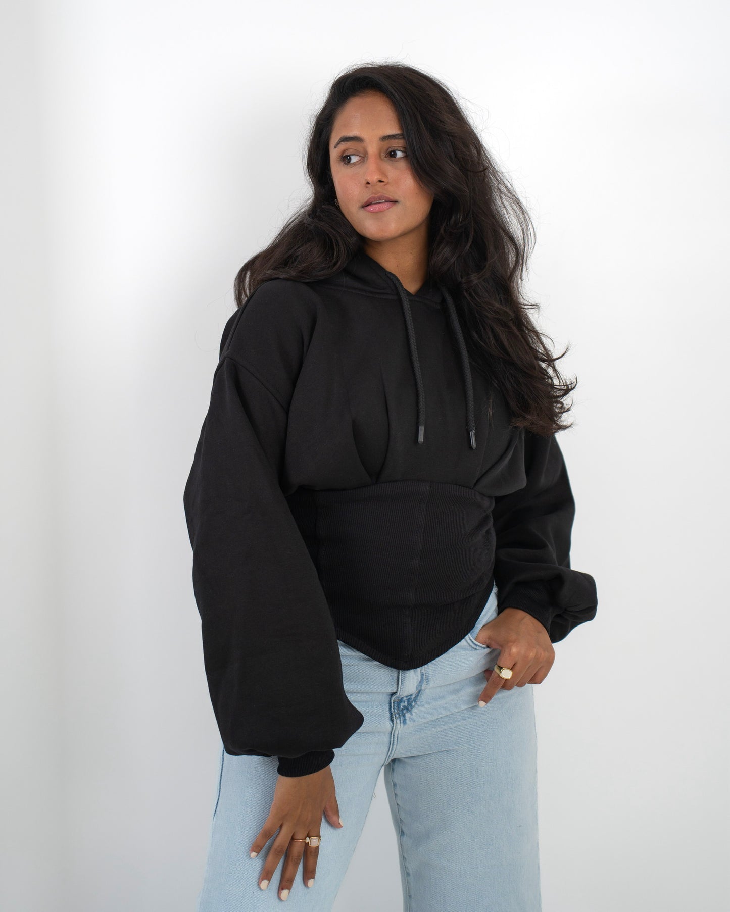 Corset Hoodie - Black