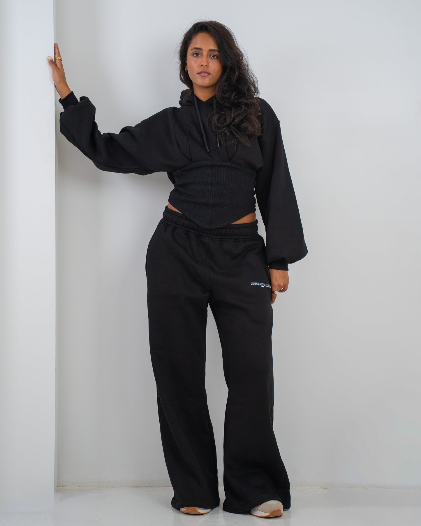 Wide leg sweats - Black