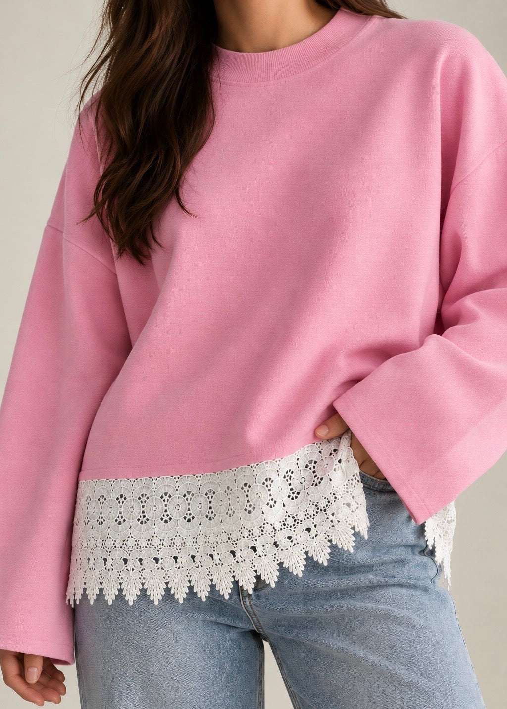 The Lace pull - Pink
