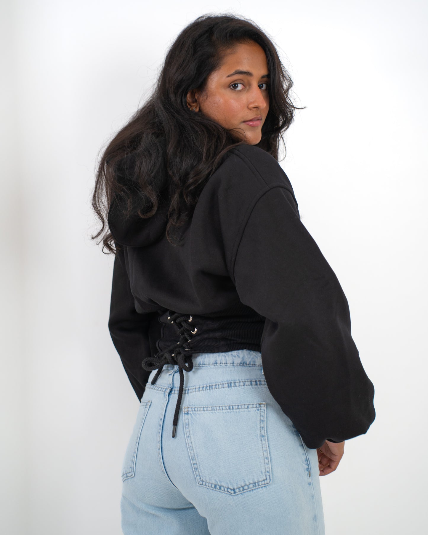 Corset Hoodie - Black