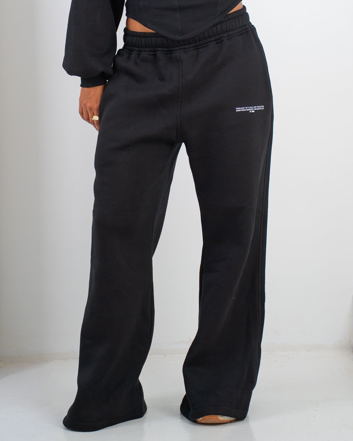 Wide leg sweats - Black