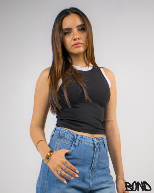 Black x White Top