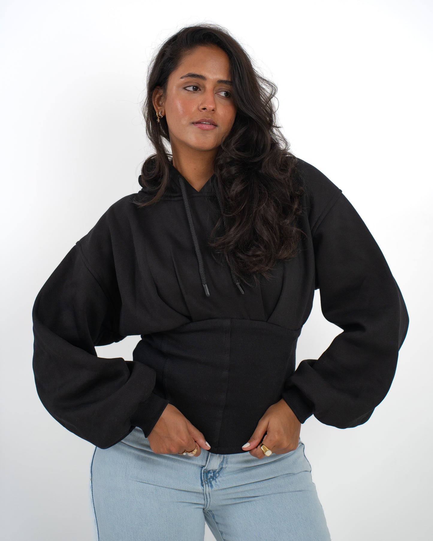 Corset Hoodie - Black