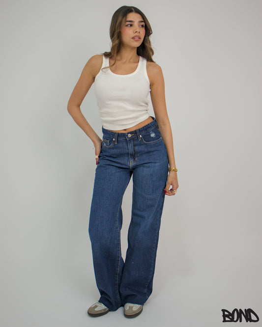 Straight Fit Denim - Dark Blue