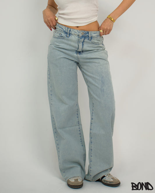 Straight Fit Denim - Ice Blue