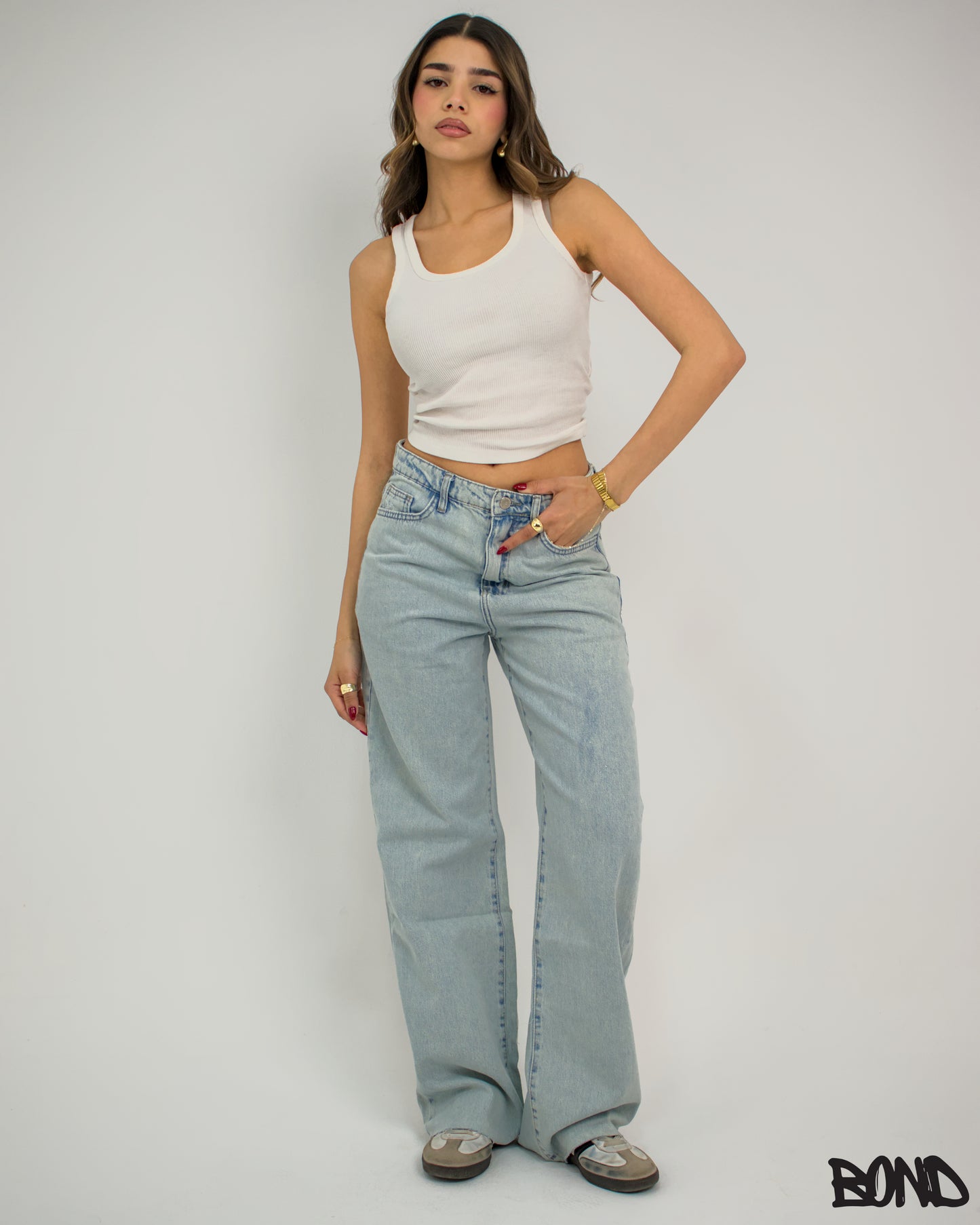 Straight Fit Denim - Ice Blue