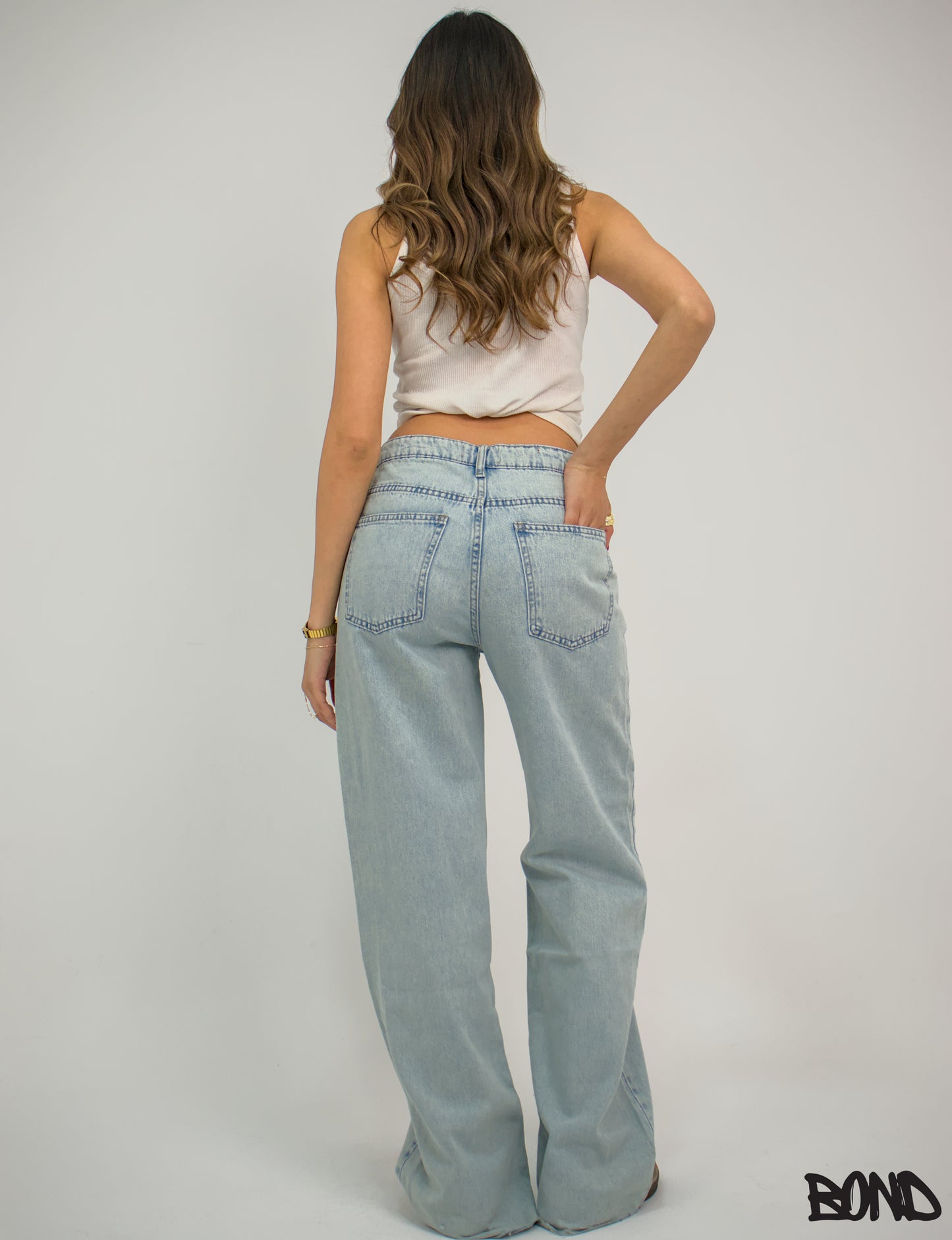 Straight Fit Denim - Ice Blue