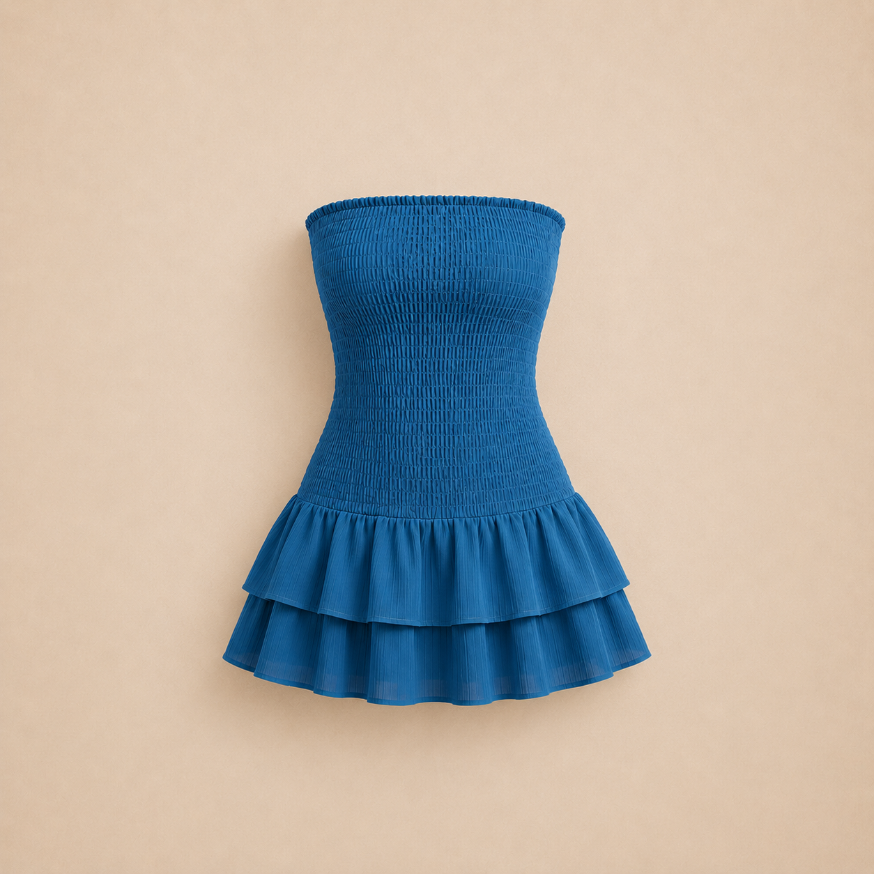 Ruffle Dress - Blue