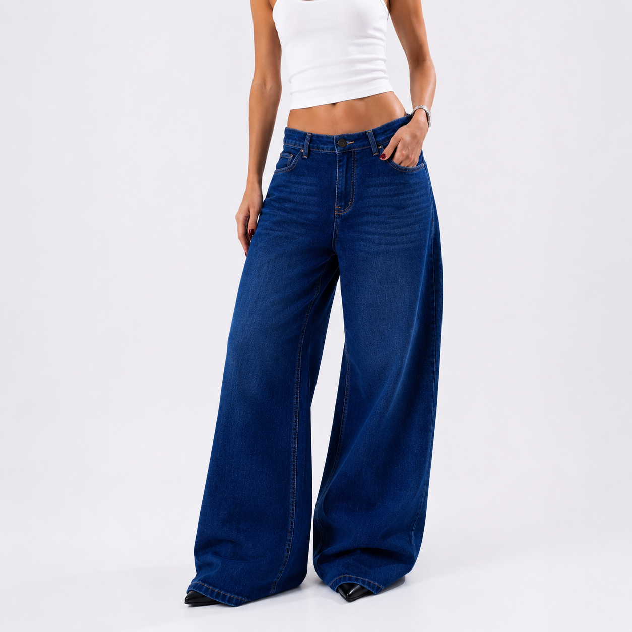 Mega Baggy Denim - Dark blue