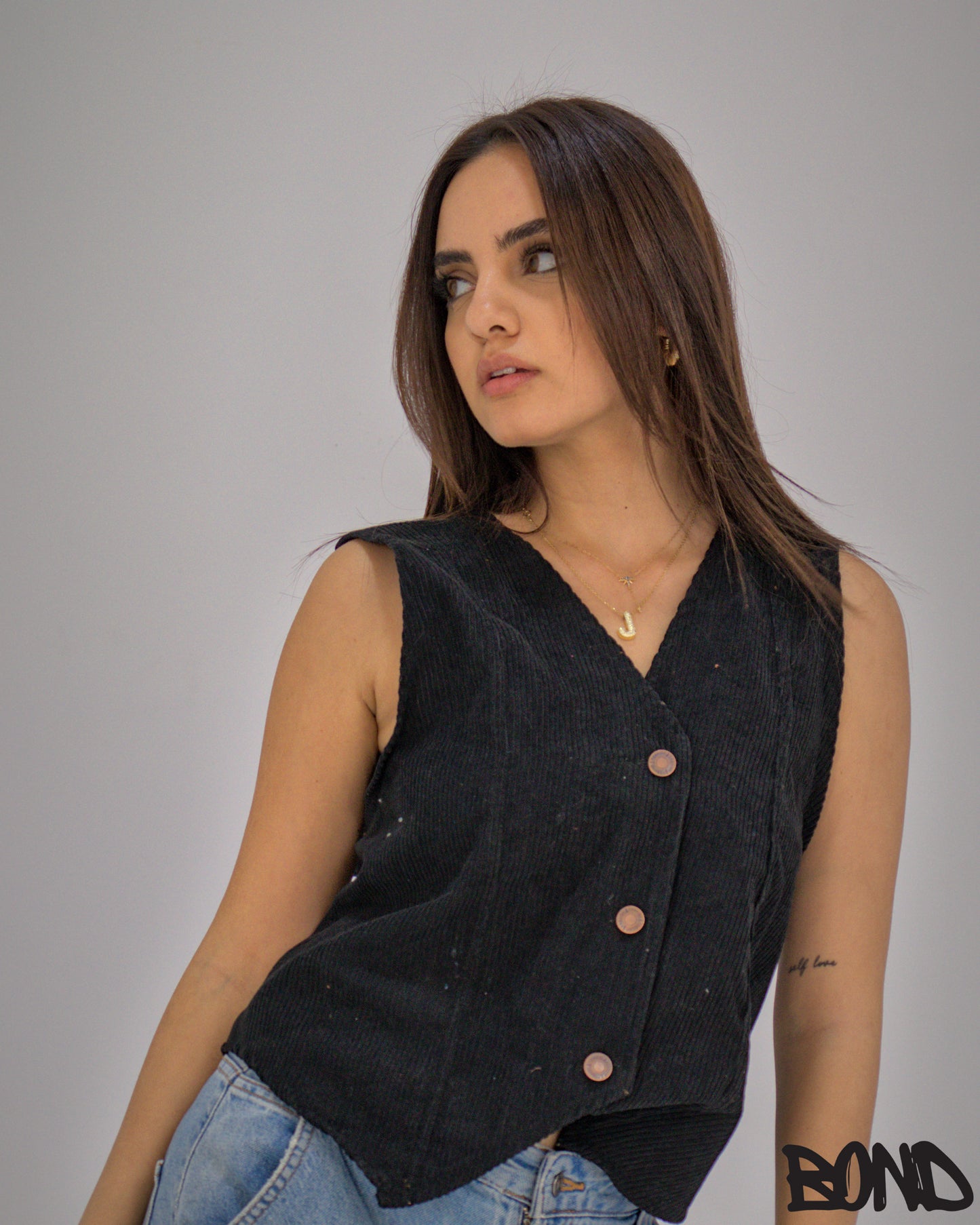 Black Velvet Vest