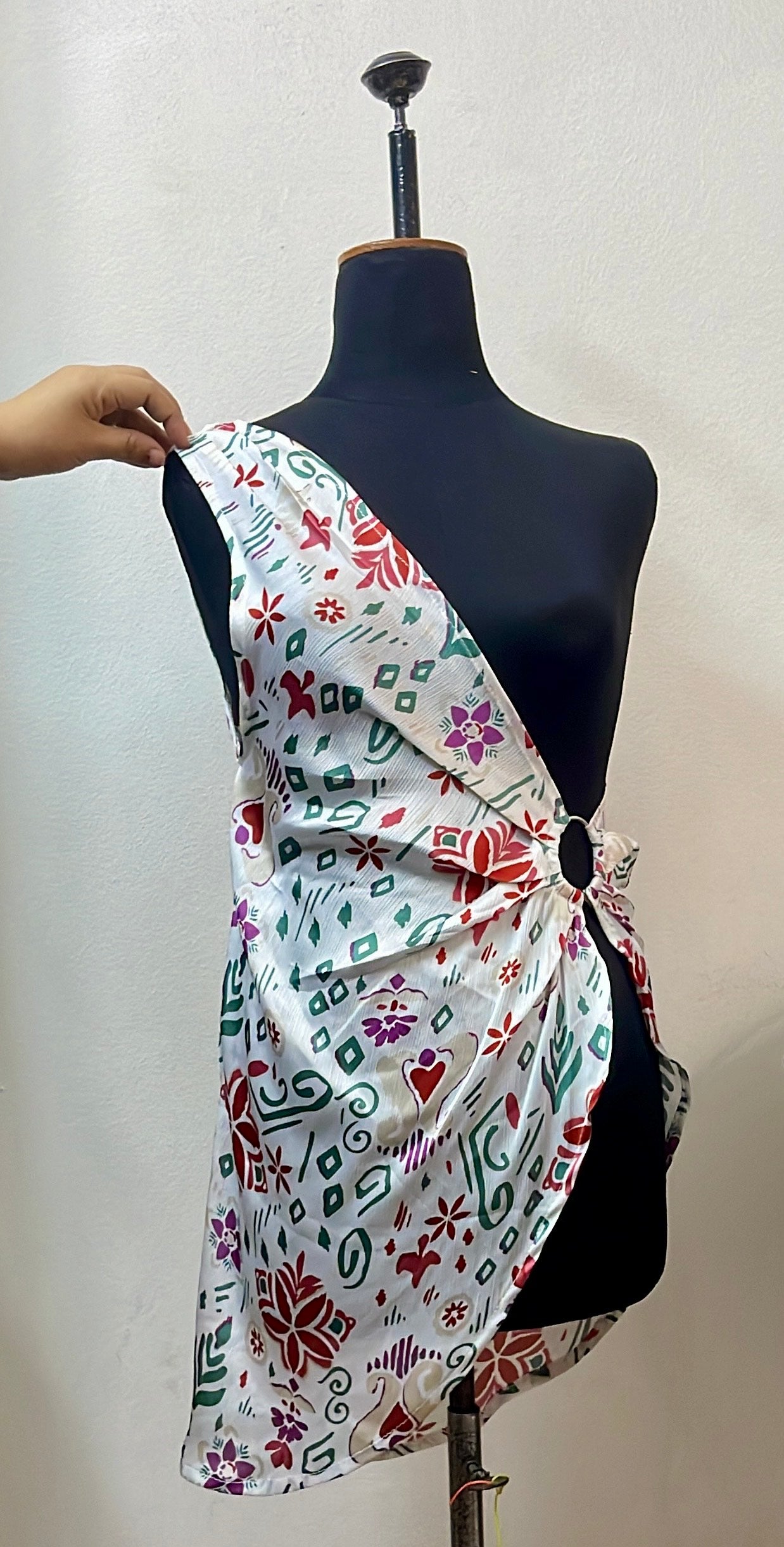 Asymmetric Patterned Dress