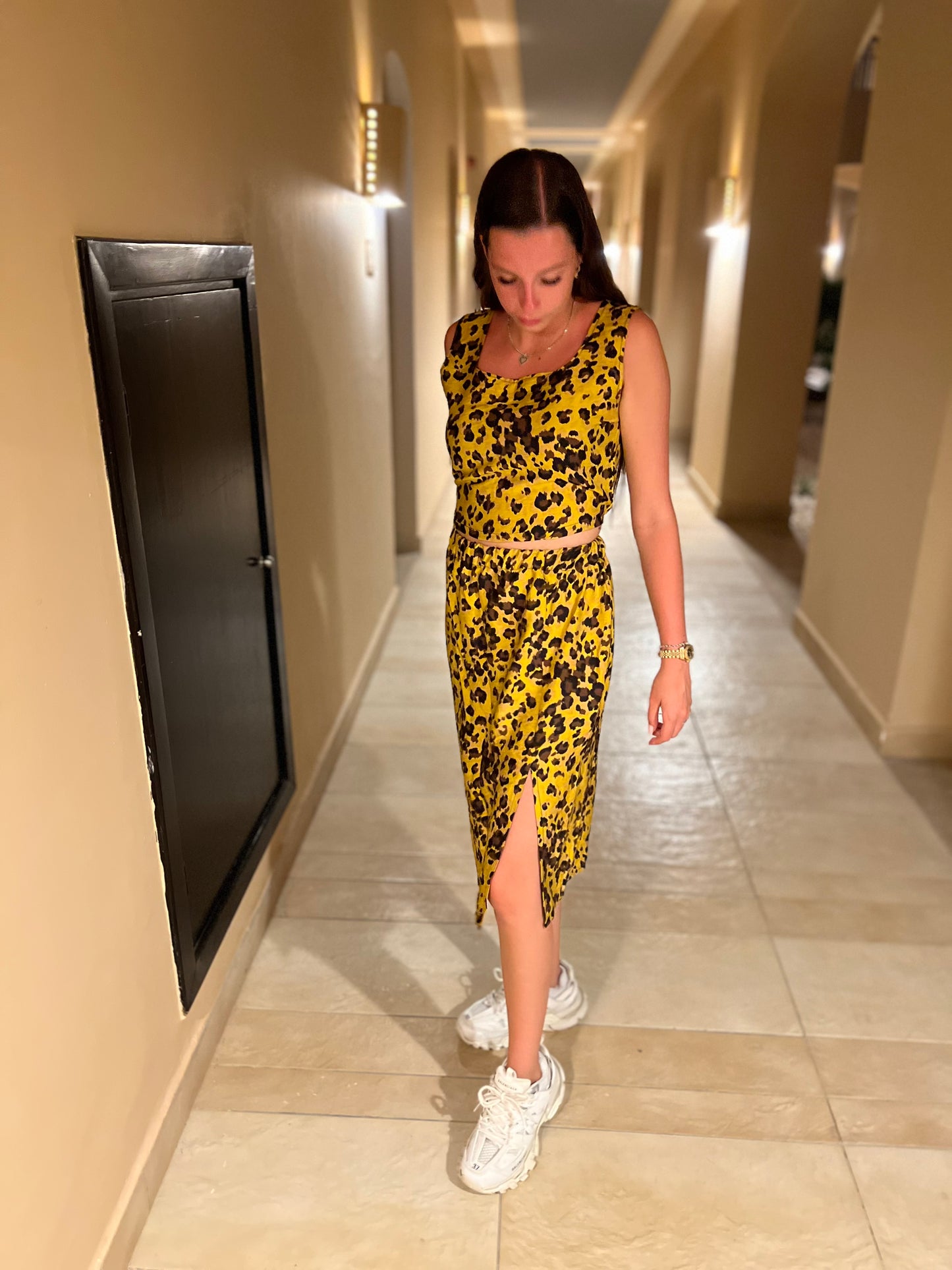 Cheetah Top - Yellow
