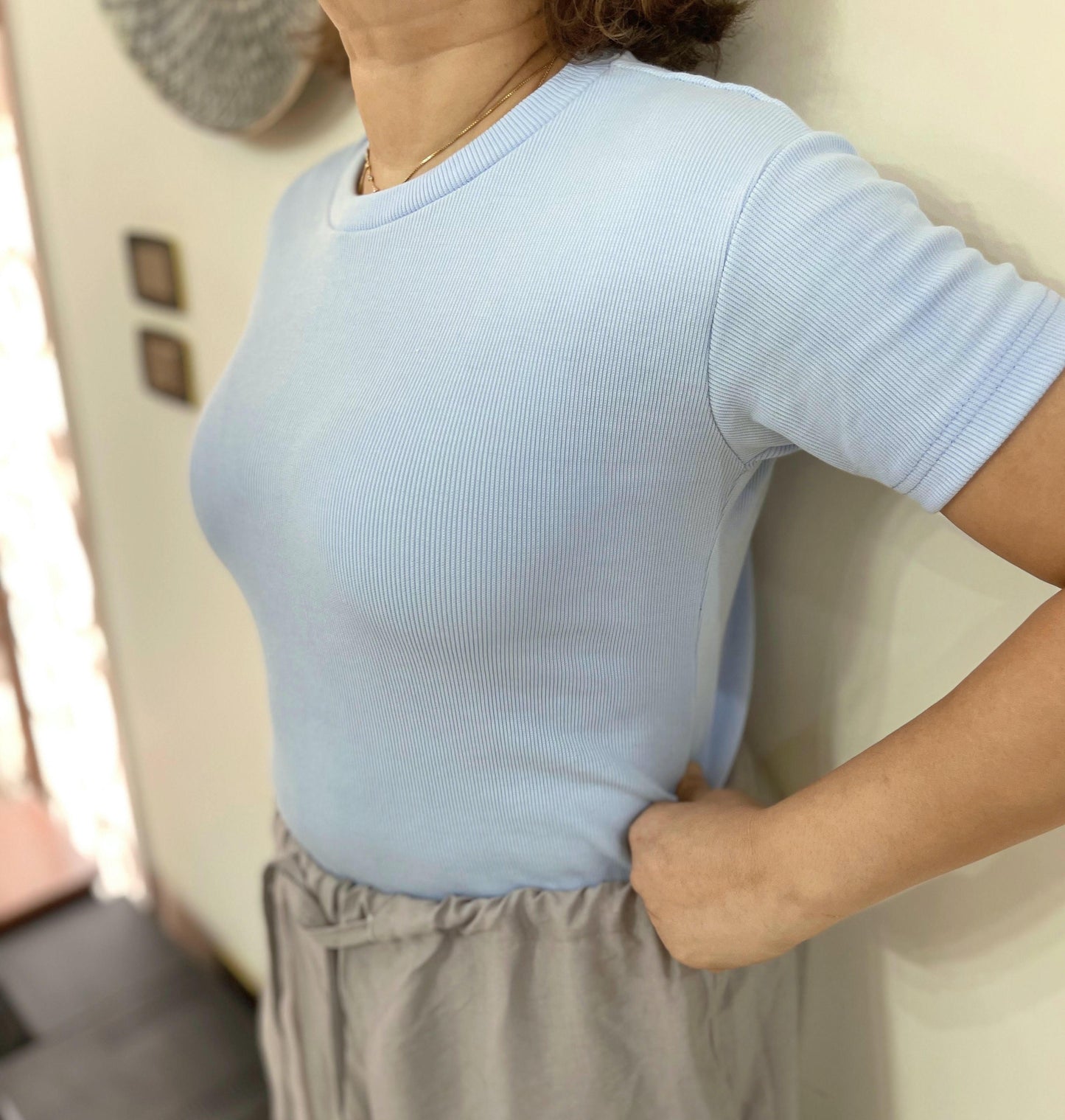 Baby Blue Basic Top