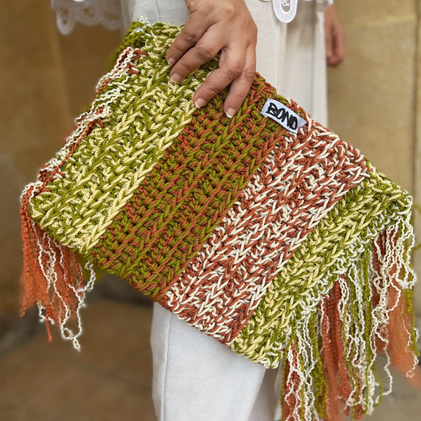Macrame Clutch/ Laptop Cover
